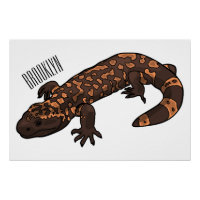 Gila monster cartoon illustration