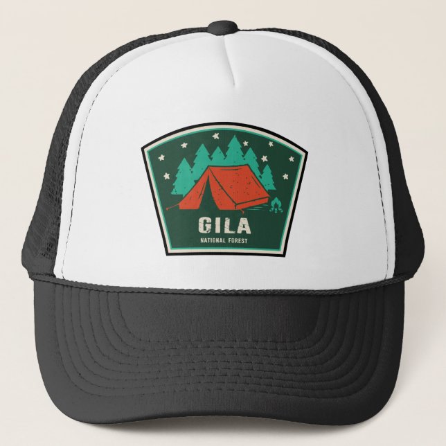 Gila National Forest Camping Trucker Hat (Front)