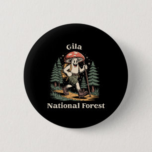 Gila National Forest New Mexico Hiking Mushroom Va 6 Cm Round Badge