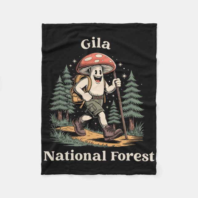 Gila National Forest New Mexico Hiking Mushroom Va Fleece Blanket (Front)