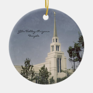 Gila Valley Arizona Temple Ceramic Tree Decoration
