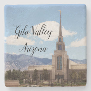 Gila Valley Arizona Temple Stone Coaster