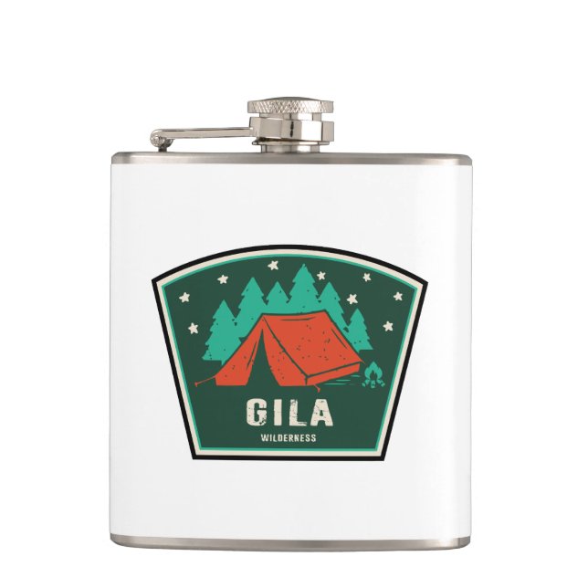 Gila Wilderness New Mexico Camping Hip Flask (Front)
