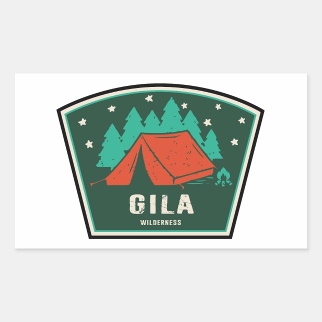 Gila Wilderness New Mexico Camping Rectangular Sticker (Front)