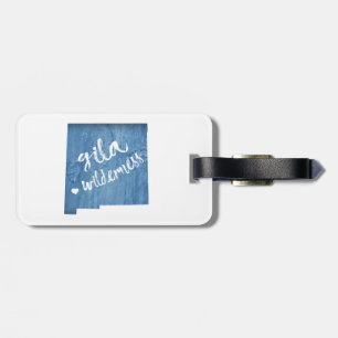Gila Wilderness New Mexico Wood Grain Luggage Tag