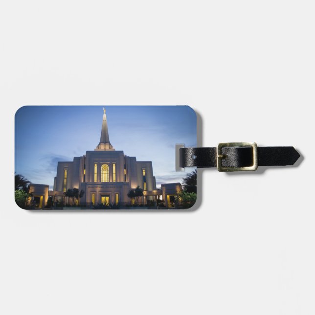 Gilbert Arizona LDS Temple Luggage Tag (Front Horizontal)