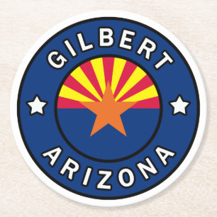 Gilbert Arizona Round Paper Coaster