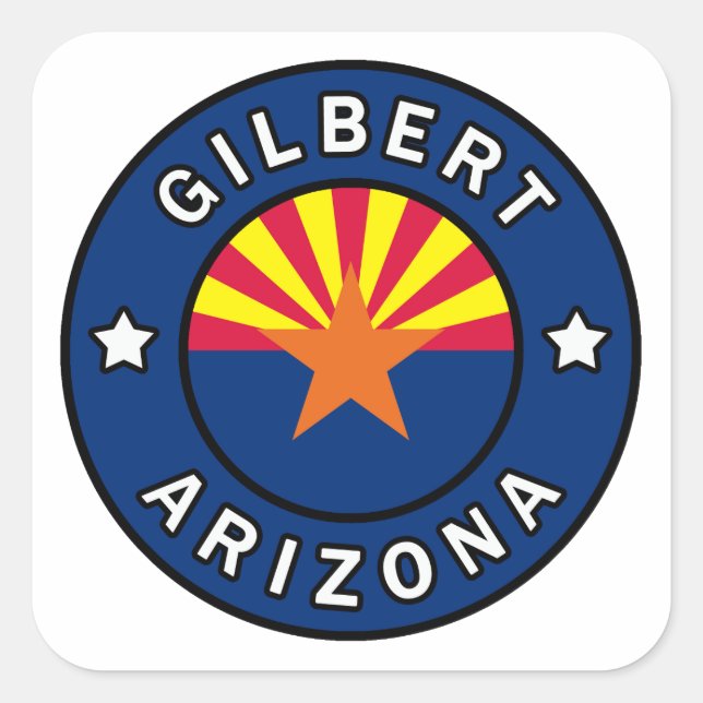 Gilbert Arizona Square Sticker (Front)