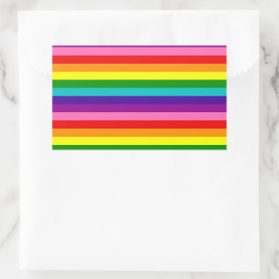 Gilbert Baker Gay Pride Flag Rainbow Stripe Rectangular Sticker