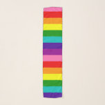 Gilbert Baker Gay Pride Flag Rainbow Stripe Scarf<br><div class="desc">Customise by changing the scale,  rotation and placement of the pattern,  or add your own text or photos</div>