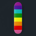 Gilbert Baker Pride Flag Repeat Rainbow Stripe Ska Skateboard<br><div class="desc">original pride colours with pink included; repeat stripe pattern; enlarged</div>