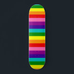 Gilbert Baker Pride Flag Repeat Rainbow Stripe Ska Skateboard<br><div class="desc">original pride colours with pink included; repeat stripe pattern; larger horizontal</div>