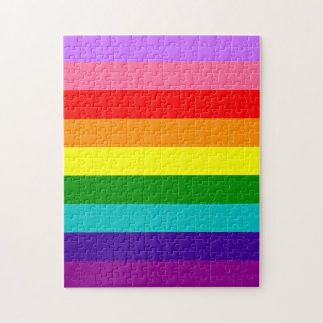 Gilbert Baker’s 9-Stripe Rainbow Flag  Jigsaw Puzzle (Vertical)