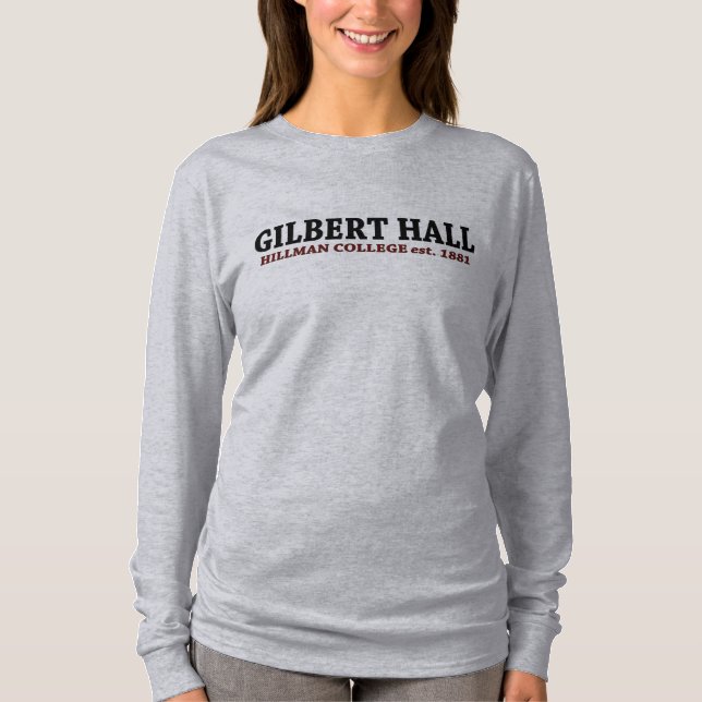 Gilbert Hall Hillman College Est. 1881 T-Shirt (Front)