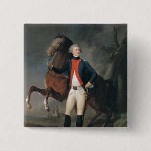 Gilbert Motier Marquis de la Fayette, 1788 15 Cm Square Badge