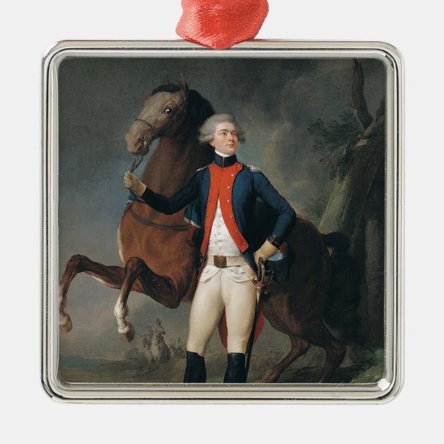 Gilbert Motier  Marquis de la Fayette, 1788 Metal Tree Decoration (Front)