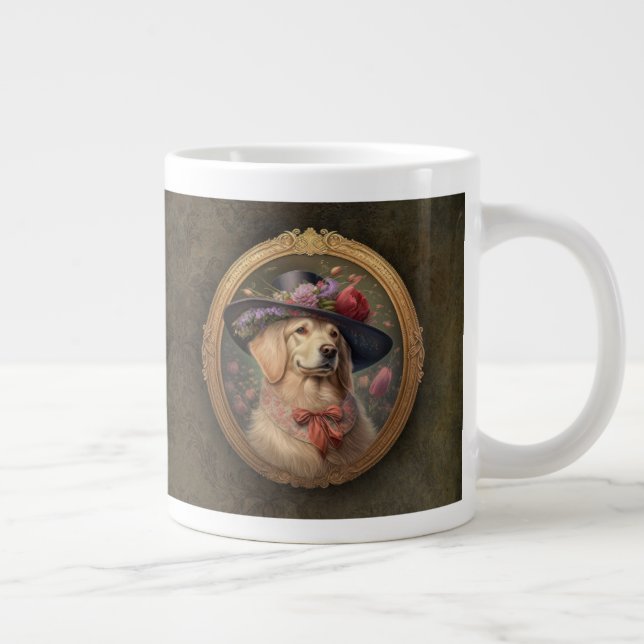 Gilded Age Goldens Large Coffee Mug (Right)