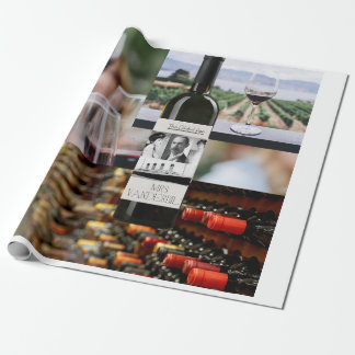 Gilded Age Wine-Themed Wrapping Papper Paper