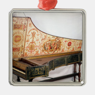 Gilded and painted harpsichord metal tree decoration