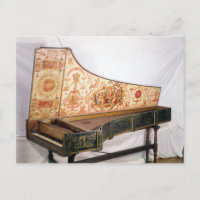 Gilded and painted harpsichord