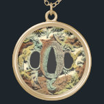 Gilded Asian Medallion by Vision Studio Gold Plated Necklace<br><div class="desc">Unique print of a gilded Asian medallion by Vision Studio. A rainbow of autumnal colours stroke the eye,  giving the medallion a warm feel against the black background. Get your copy today!</div>
