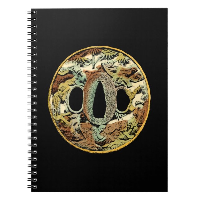 Gilded Asian Medallion by Vision Studio Spiral Notebook (Front)