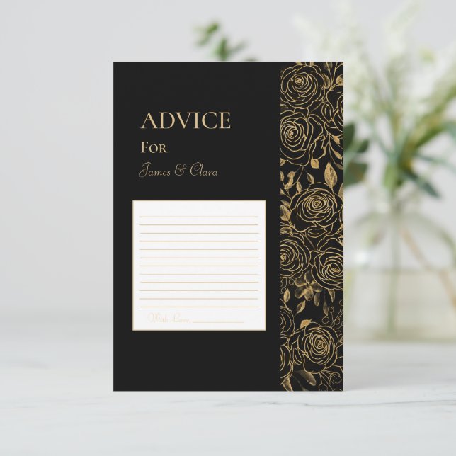 GILDED Blooms Advice Card (Standing Front)