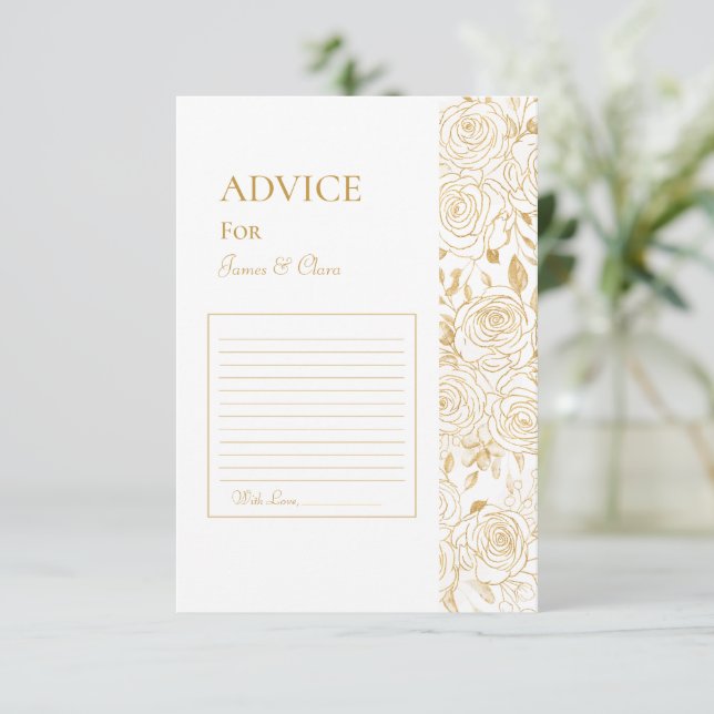 GILDED Blooms Advice Card (Standing Front)