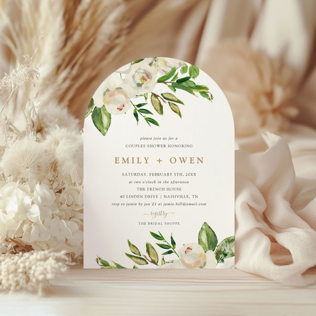 Gilded Blooms Couples Shower Invitation (Creator Uploaded)