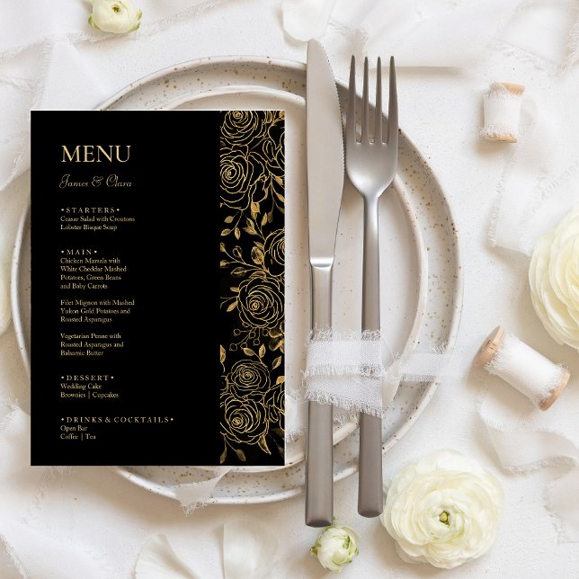 GILDED Blooms Wedding Menu (Creator Uploaded)