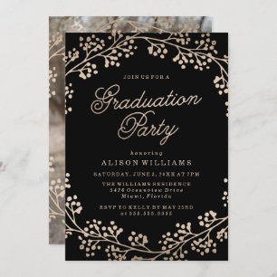 Gilded Bronze Graduation Party Invitation
