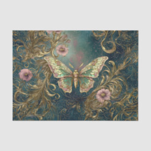 Gilded Butterfly Garden - Art Nouveau Garden Tissue Paper