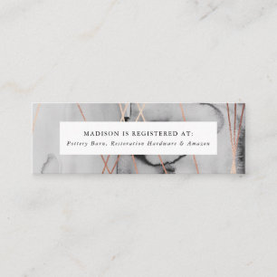 Gilded Charm   Bridal Registry Insert Cards