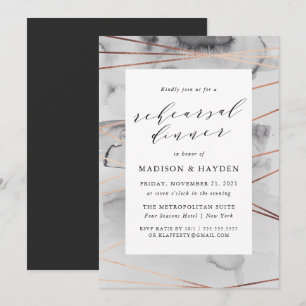 Gilded Charm   Rehearsal Dinner Invitation
