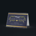 Gilded Christmas Corporate Card<br><div class="desc">A modern,  elegant design,  reading "Merry Christmas."  Faux gold foil.</div>