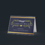 Gilded Christmas Corporate Card<br><div class="desc">A modern,  elegant design,  reading "Merry Christmas."  Faux gold foil.</div>