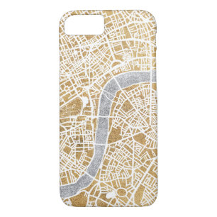 Gilded City Map Of London iPhone 8/7 Case