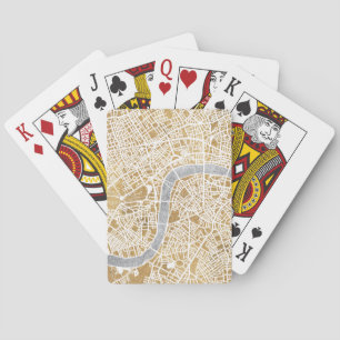 Gilded City Map Of London Playing Cards