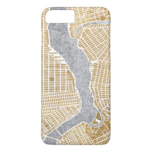 Gilded City Map Of New York iPhone 8 Plus/7 Plus Case