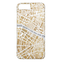 Gilded City Map Of Paris