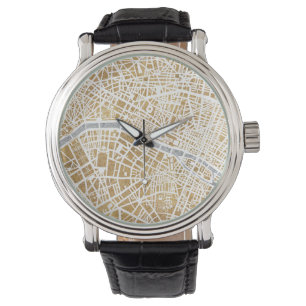 Gilded City Map Of Paris Watch
