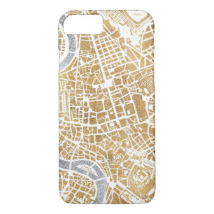 Gilded City Map Of Rome Case-Mate iPhone Case