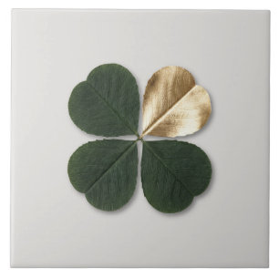 Gilded Clover Luxe Manifestation Decor Tile
