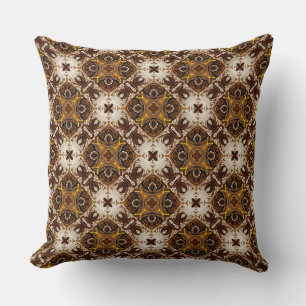 Gilded Cocoa Medallion Cushion