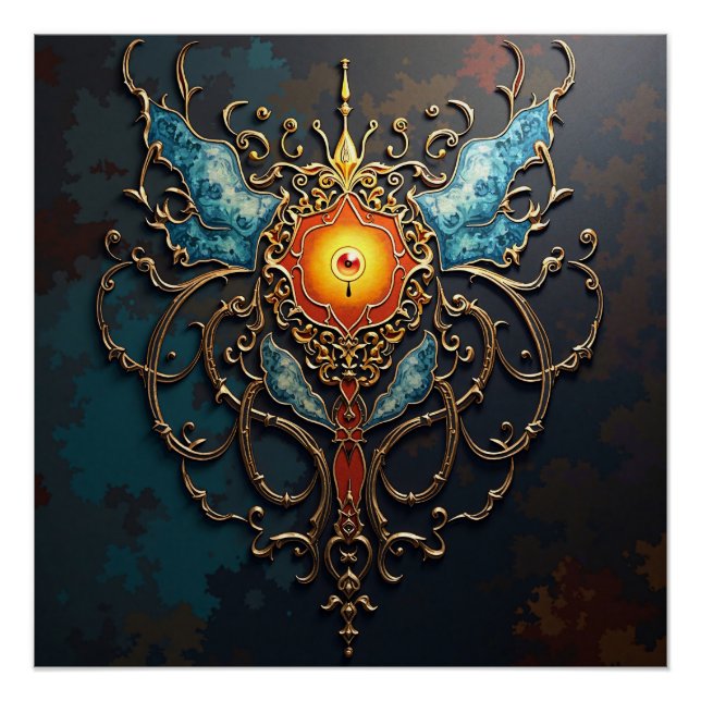 Gilded Dragon Heart Poster (Front)