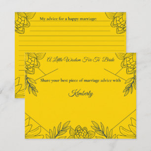 Gilded Elegance Advice for the Bride Enclosure Card