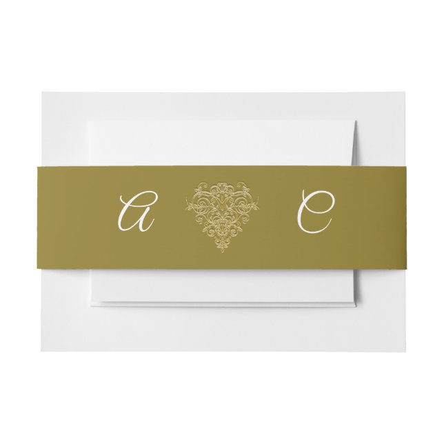 Gilded Elegance Invitation Belly Band (Front Example)