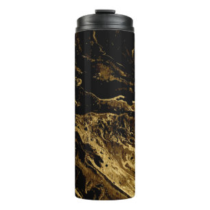 Gilded Elegance: Marbling's Splendid Magic Thermal Tumbler