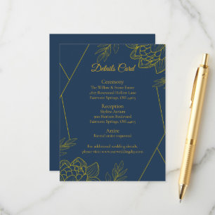 Gilded Elegance Wedding Details Enclosure Card
