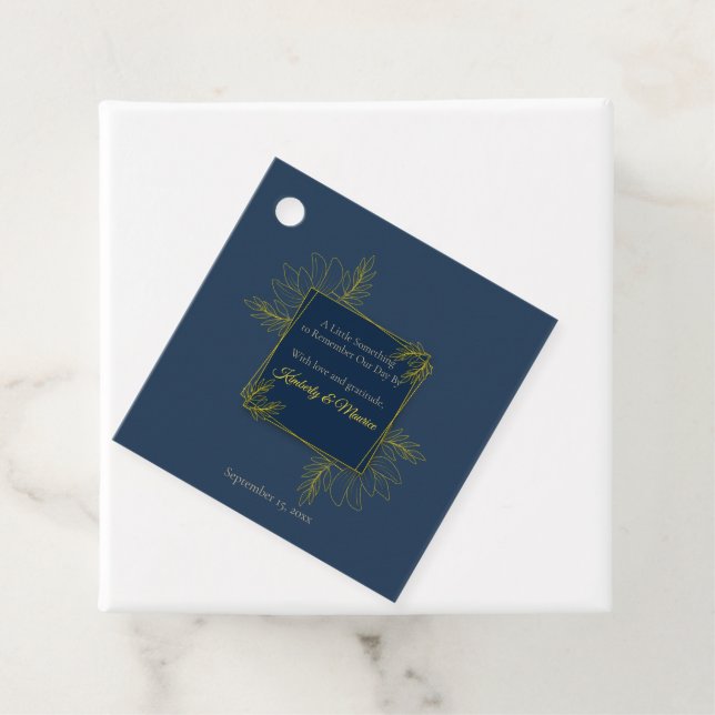 Gilded Elegance Wedding  Favour Tags (In Situ)